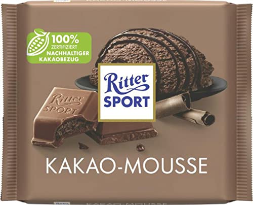 Ritter Sport Kakao-Mousse (11 x 100 g), Gefüllte Alpen-Vollmilchschokolade, mit aufgeschlagener Kakao-Creme und Honig-Karamell-Note, Tafelschokolade von Ritter Sport