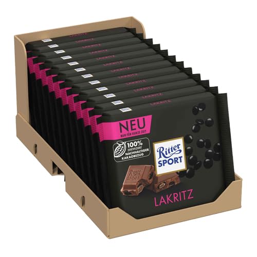 Ritter Sport - Lakritz Vollmilchschokolade - 12x 100g von Ritter Sport