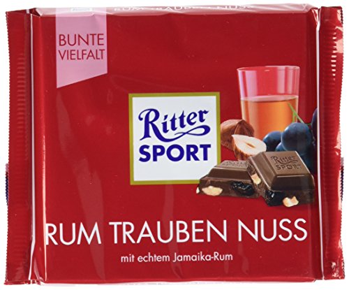 Ritter Sport Rum- Trauben-Nuss, 6er Pack (6 x 100 g) von Ritter Sport