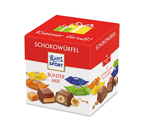 Ritter Sport Schokowürfel Box Bunter Mix, 8er Pack (8 x 176 g) von Ritter Sport