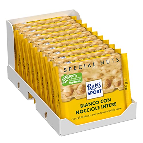 Ritter Sport Weisse Voll-Nuss, 10 x 100 g von Ritter Sport