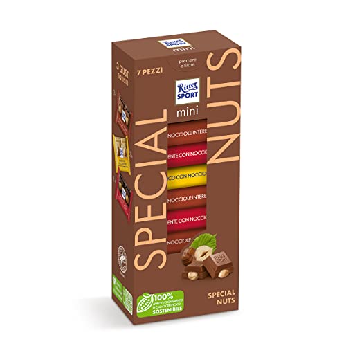 Ritter Sport mini Turm Vollnuss Mix, verschiedene Schokoladenvariationen mit ganzen Nüssen, perfekt zum Naschen und Genießen, 1 Box, 116g von Ritter Sport