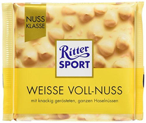 Ritter Sport weiße ganze Haselnuss 100 gr 10x | Gesamtgewicht 1000 gr von Ritter Sport