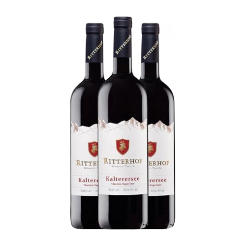 Ritterhof Südtirol Kalterer See Klassik Vernatsch Alto Adige 75 cl Rotwein (Karton mit 3 Flaschen von 75 cl) von Ritterhof Südtirol