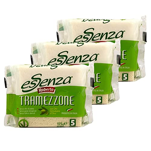 Roberto - 3er Pack Original italienisches Tramezzini Essenza Weißbrot mit Olivenöl - Weissbrot Tramezzone Tramezzinibrot (Toast ohne Rand, Rinde) in 175 g Packung von Roberto