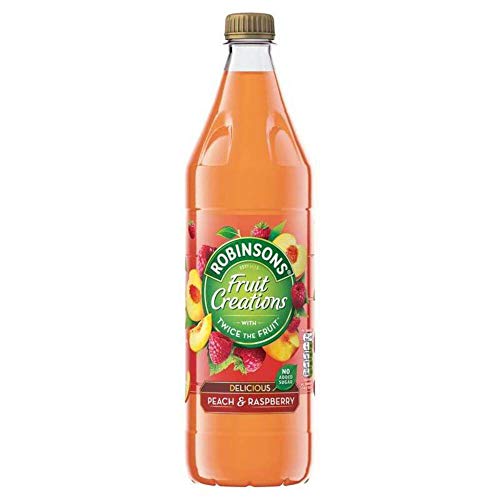 Robinsons Fruit Creations Echter Fruchtkürbis, kalorienarm, leckerer Pfirsich und Himbeere, 20 Portionen, 1 l von Robinsons