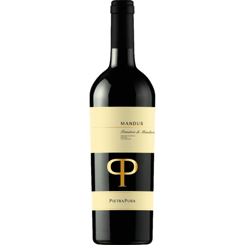 Pietra Pura Mandus Primitivo di Manduria, Primitivo di Manduria DOC, Apulien, 2022, Rotwein von Rocca Delle Macie, loc. Le Macìe 45, 53011 Castellina in Chianti (SI)