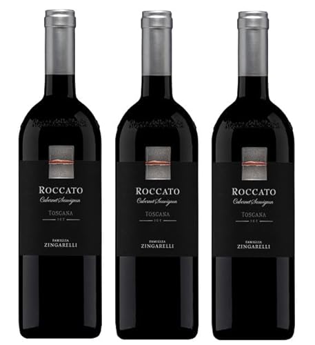 3x 0,75l - 2020er - Rocca delle Macìe - Roccato - Cabernet Sauvignon - Toscana I.G.P. - Italien - Rotwein trocken von Rocca delle Macìe