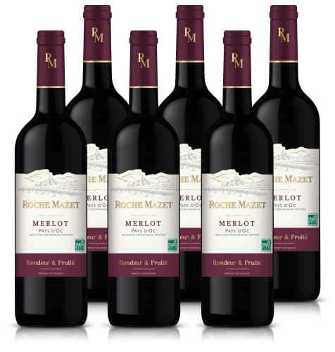 Roche Mazet – Rotwein Trocken – Merlot – Pays d'Oc IGP – Terra Vitis – (6 x 0,75 l) von Roche Mazet