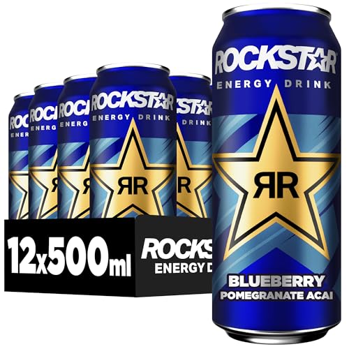 Rockstar Energy Drink Blueberry (12 x 500ml) + Rockstar Energy Drink Sour Apple (12 x 500ml) von Rockstar