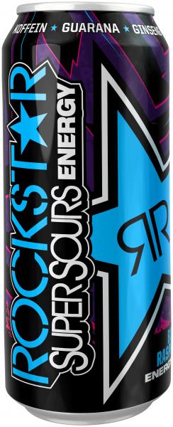 Rockstar Energy Drink Super Sours Blue Raspberry (Einweg) von Rockstar