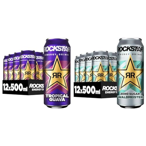 Rockstar Tropical Guava + Waldmeister, EINWEG (2 x 12 x 500ml) von Rockstar