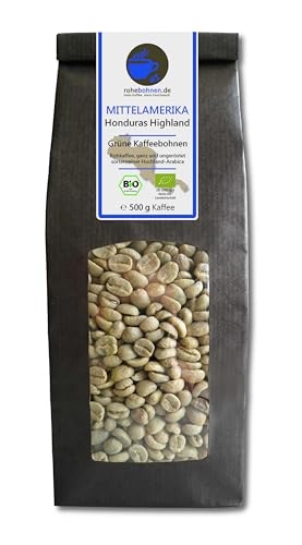 Bio Rohkaffee - Grüner Hochland Kaffee Honduras Highland (grüne Kaffeebohnen 500g) - GMP zertifiziert von Rohebohnen