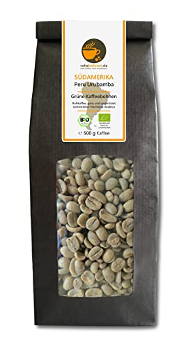 Rohebohnen Bio Arabica Peru Urubamba (500g) - GMP zertifiziert von Rohebohnen