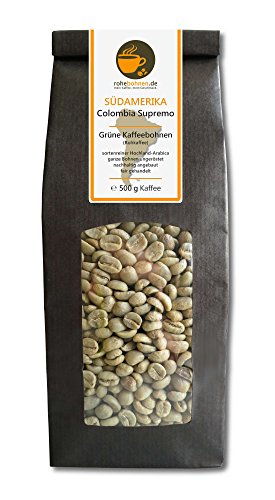 Rohkaffee - Grüner Hochland Kaffee Colombia Supremo (grüne Kaffeebohnen 500g) - GMP zertifiziert von Rohebohnen