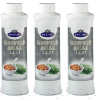 Rois de France Gourmet Sauce Mosterd Dille 3 Flaschen á 800ml (Senf-Dill) von Rois de France