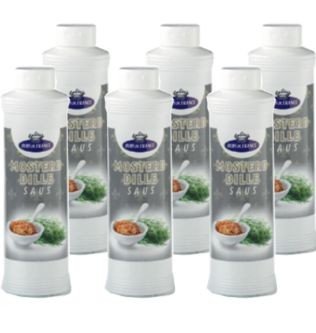 Rois de France Gourmet Sauce Mosterd Dille 6 Flaschen á 800ml (Senf-Dill) von Rois de France