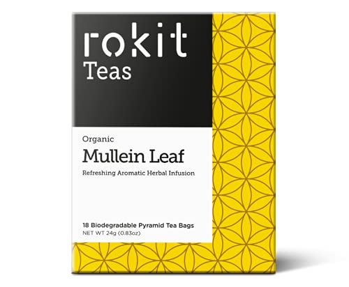 Rokit Teas | Königkerze Blatt | Kreuter-Tee | 18 Bleichmittelfreie Teebeutel | Bio | Natürlich Koffeinfrei | Einfach zu verwenden | Kein Durcheinander | 1 Schachtel von Rokit