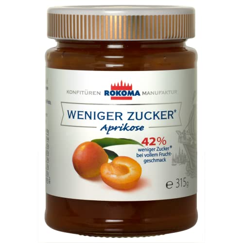 Rokoma Aprikosen-Konfitüre - 42% weniger Zucker 315g von Rokoma