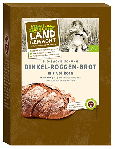 500g Bio Dinkel-Roggen-Brot - Brotbackmischung - ergibt ca. 750g Brot - Rolle Mühle - von Rolle Mühle