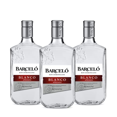 Ron Barceló Blanco Añejado Ron Dominicano Rum (3x0,7l) 37,5% vol - Weicher, geschmeidiger, kristallklarer weißer Rum mit vollem Körper, behutsam gereift in Fässern aus amerikanischer Eiche von Ron Barceló