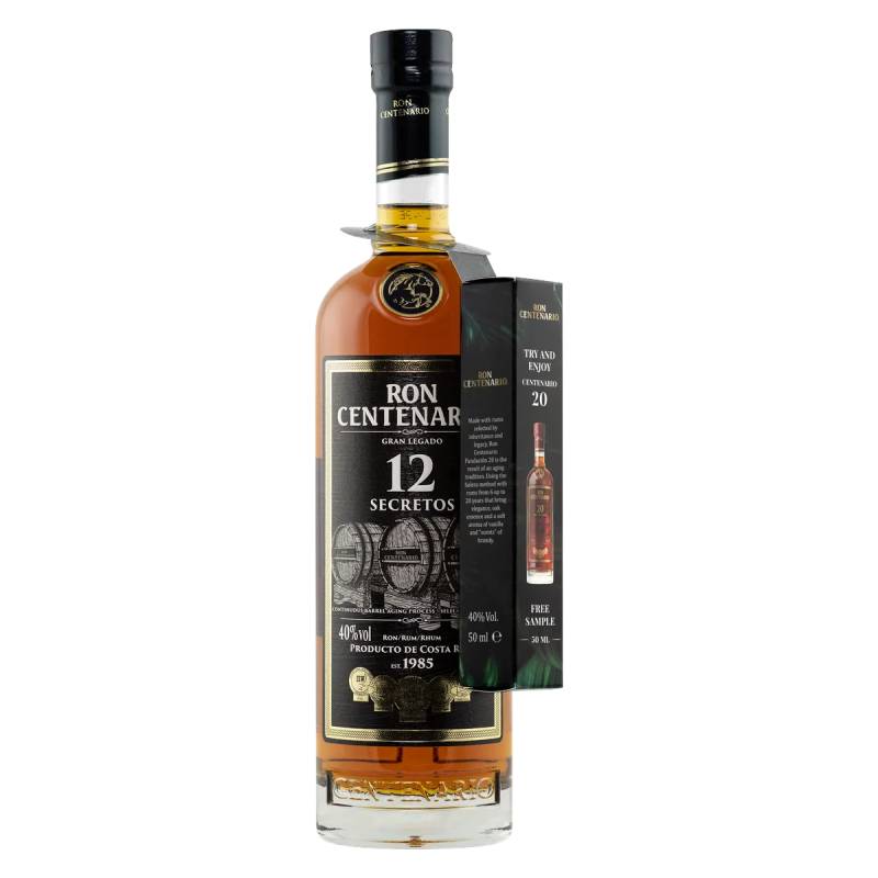 Ron Centenario Rum 12 Secretos 0,7l + Ron Centenario Rum 20 Miniatur 50ml von Ron Centenario