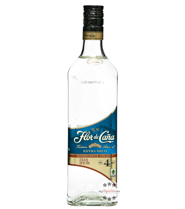 Flor de Cana 4 Extra Seco Blanco Rum (37,5 % Vol., 0,7 Liter) von Ron Flor de Caña