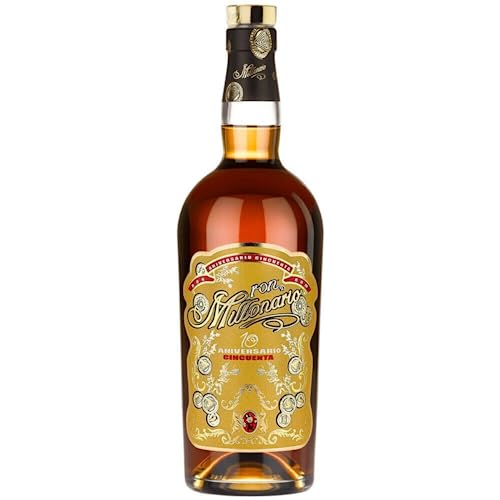 Ron Millonario | Aniversario Cincuenta | 10 Jahre gereift | Noten von Früchten, Vanille & Eiche| Exquisiter Premium Rum | Besondere Rezeptur | Langer samtiger & fruchtiger Abgang | 700ml | 50% vol. von Ron Millonario