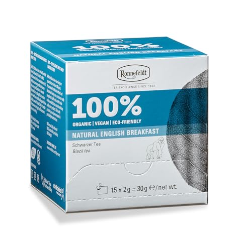 Ronnefeldt 100% Natural English Breakfast - BIO Schwarztee, 15 Teebeutel à 2 g, 30 g | Organic | Vegan | Eco-friendly von Ronnefeldt