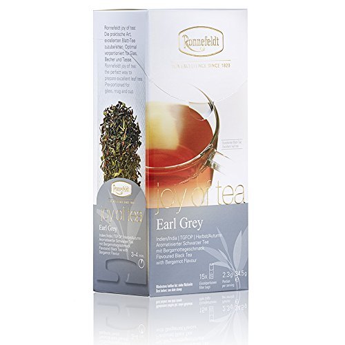 Ronnefeldt Earl Grey 'joy of tea' - Schwarztee mit Bergamottegeschmack, 15 Teebeutel, 34.5 g, Menge:6 Stück von Ronnefeldt