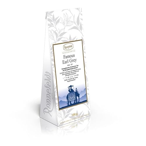 Ronnefeldt - Famous Earl Grey - Aromatisierter Schwarzer Tee mit Bergamottegeschmack - 100g, Menge:6 Stück von Ronnefeldt