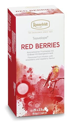 Ronnefeldt Teavelope "Red Berries" - Früchtetee mit Erdbeer-Himbeergeschmack, 25 Teebeutel, 62,5 g von Ronnefeldt