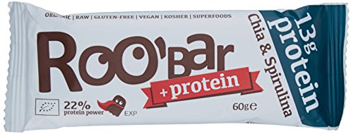 Roobar protein chia und spirulina, 6er Pack (6 x 60 g) von ROOBAR