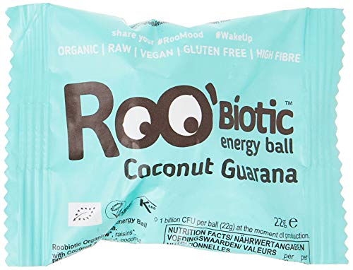 ROOBiotic Energy Ball Kokos + Guarana (bio, roh, vegan) probiotische Rohkost-Kugel von RooBiotic