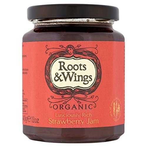 Roots & Wings Organic Erdbeermarmelade 340 G (Packung von 6) von Roots & Wings