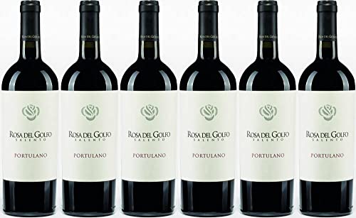 6x Rosso del Salento Portulano 2020 - Rosa Del Golfo - Cantine Salento, Puglia - Rotwein von Rosa Del Golfo - Cantine Salento