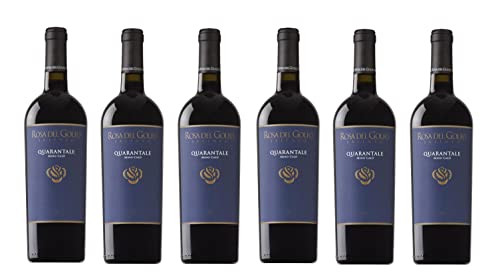 6x 0,75l - 2013er - Rosa del Golfo - Quarantale - Riserva Mino Caló - Salento I.G.P. - Apulien - Italien - Rotwein trocken von Rosa del Golfo