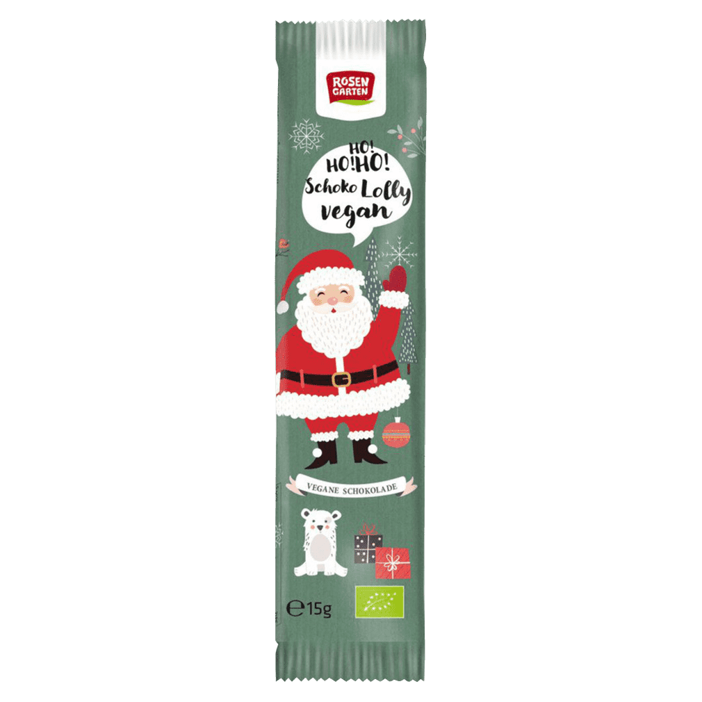 Bio Lolly Schokolade Weihnachtsmann von Rosengarten