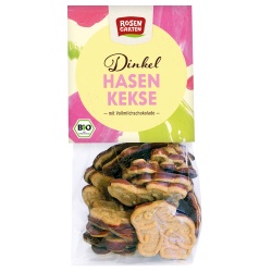 Dinkel-Osterhasen-Kekse mit Vollmilchschokolade von Rosengarten