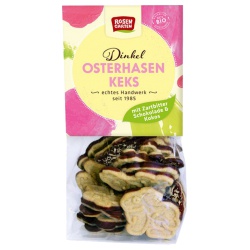 Dinkel-Osterhasen-Kekse mit Zartbitter-Kokos-Schokolade von Rosengarten