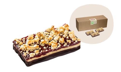 Pflaumen-Crumble-Schnitte, vegan, 18 Stück à 75g von Rosengarten