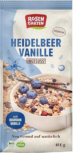 Rosengarten Heidelbeer-Vanille-Müsli, ungesüßt (400 g) - Bio von Rosengarten