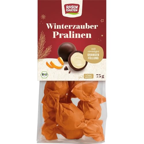 Rosengarten Winterzauber-Pralinen mit Orangenfüllung (75 g) - Bio von Rosengarten