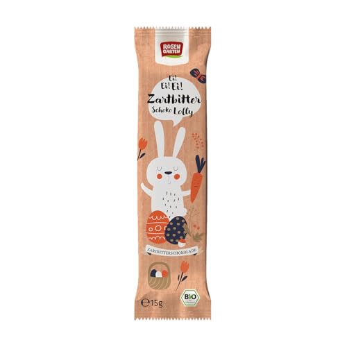 Rosengarten Zartbitter-Lolly "Hase", vegan (15 g) - Bio von Rosengarten