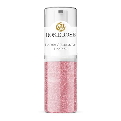 Glitterspray 5g | Essbares Glitter-Spray für Muffins & Torten oder Kuchen - Tortendekoration | ROSIE ROSE (HotPink) von Rosie Rose