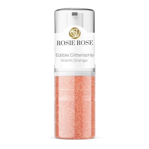 Glitterspray 5g | Essbares Glitter-Spray für Muffins & Torten oder Kuchen - Tortendekoration | ROSIE ROSE (WarmOrange) von Rosie Rose