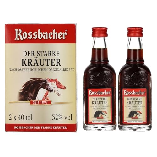 Rossbacher Der starke Kräuterlikör 32% Vol. 2x0,04l von Rossbacher