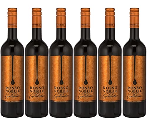 Rosso Nobile Al Cioccolata - Edler Rotwein mit feinen Schokoladenaromen (6 x 0,75L) von Rosso Nobile Al Cioccolata