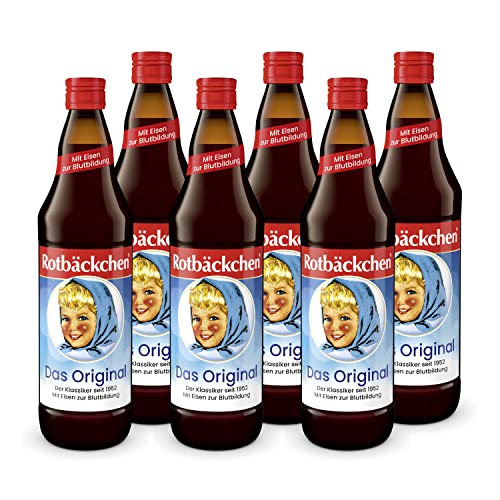 ROTBÄCKCHEN Das Original 6er Pack (6 x 700 ml). Saft aus 99 % Mehrfruchtsaft, 1 % Honig und Eisen von Rotbäckchen