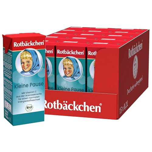 ROTBÄCKCHEN Kleine Pause BIO TETRA 15er Pack (15 x 200 ml) - Bio-Mehrfruchtsaft mit natürlichem Vitamin C von Rotbäckchen